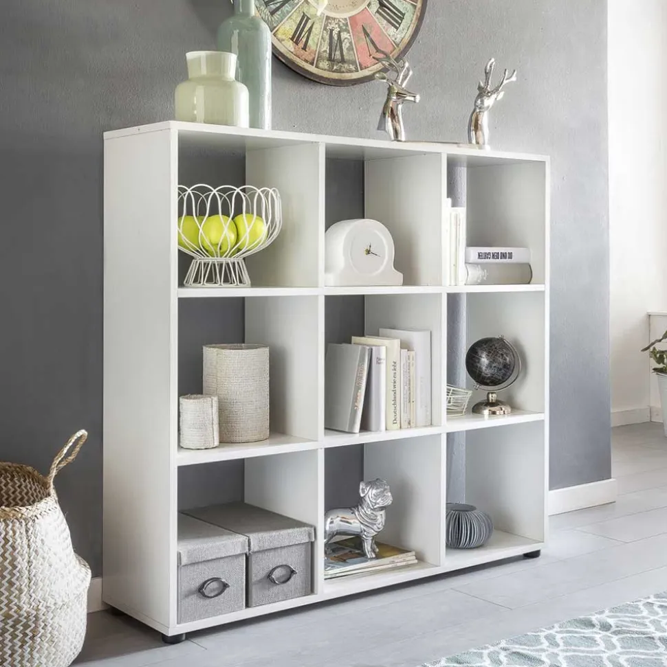 Regal mit 9 Fächern offen in Weiß Claas 108 x 104 cm