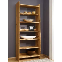 Regal mit Baumkante aus Eiche Massivholz - Avidora