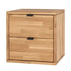 Regalwürfel mit zwei Schubladen aus Wildeiche - Iljona