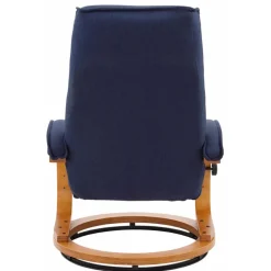 Relaxsessel mit Fußhocker in Dunkelblau - Thani (zweiteilig)