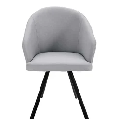 Retro Armlehnenstühle in Hellgrau - Dranico (2er Set)