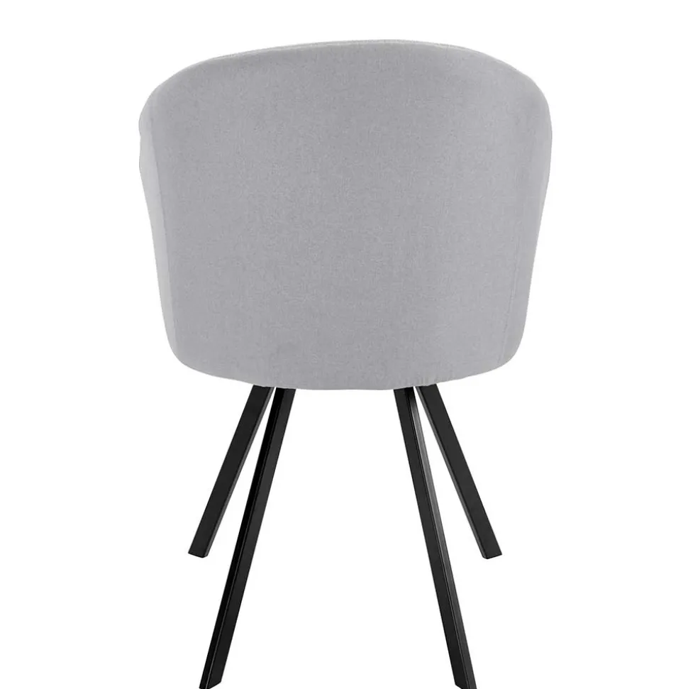 Retro Armlehnenstühle in Hellgrau - Dranico (2er Set)