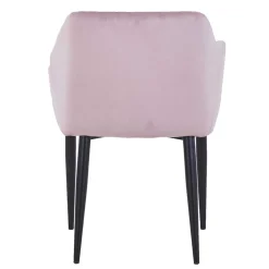 Retro Armlehnenstuhl in Altrosa Samt - Onjamy (2er Set)