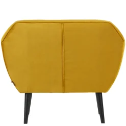 Retro Armlehnsessel in Gelb & Schwarz - Laddion