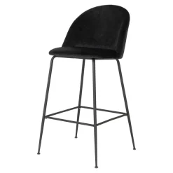 Retro Barstühle aus schwarzem Samt - Baltimoore (2er Set)