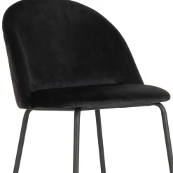 Retro Barstühle aus schwarzem Samt - Baltimoore (2er Set)