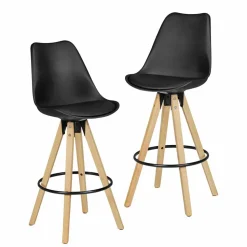 Retro Barstuhl Systrem mit Schalensitz (2er Set)