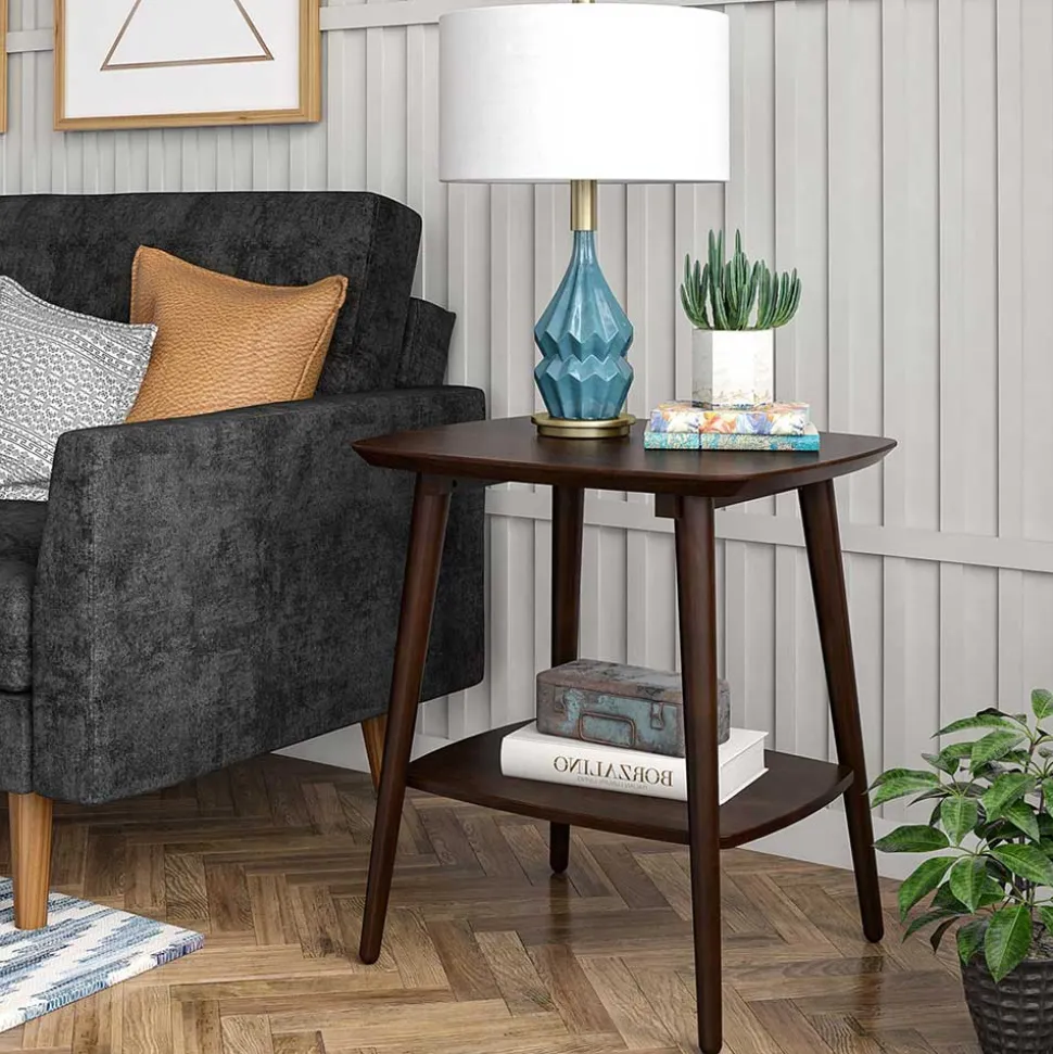 Retro Beistelltisch in Walnuss Optik - Despelin