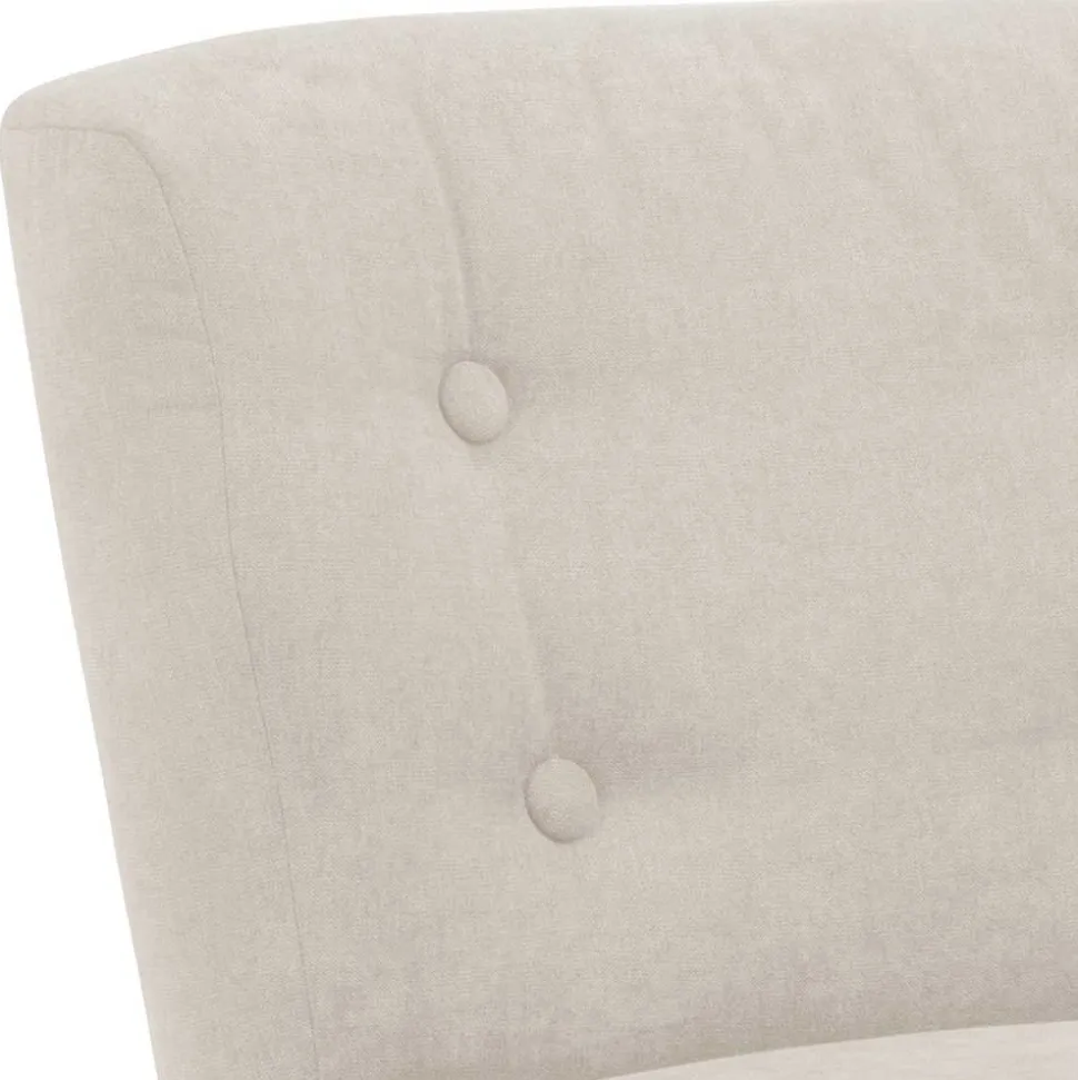 Retro Cocktailsessel in Beige und Buche - Cranzo