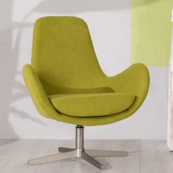 Retro Design Drehsessel in Hellgrün - Soraso