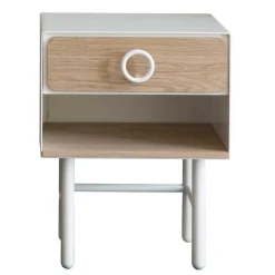 Retro Design Kommode in Weiß Eiche - Sumatra