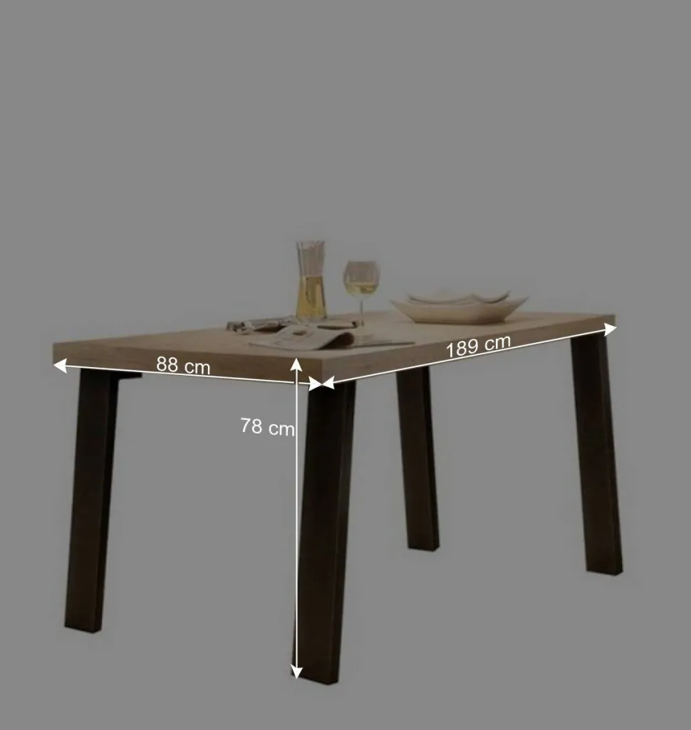 Retro Esszimmer Einrichtung in Eiche - Rodonda (dreiteilig)