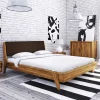 Retro Holz Bettgestell aus Wildeiche - Hardus