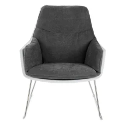 Retro Lounge-Sessel in Dunkelgrau - Vibulam (2er Set)