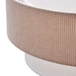 Retro Pendelleuchte in Beige Cord - Emirello