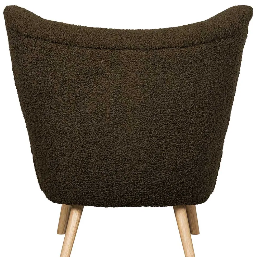 Retro Plüschsessel in Dunkelgrün - Vakuum