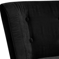 Retro Polstersessel in Schwarz Velours - Adaliz