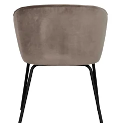 Retro Polsterstühle in Khaki Samt - Ashley (2er Set)