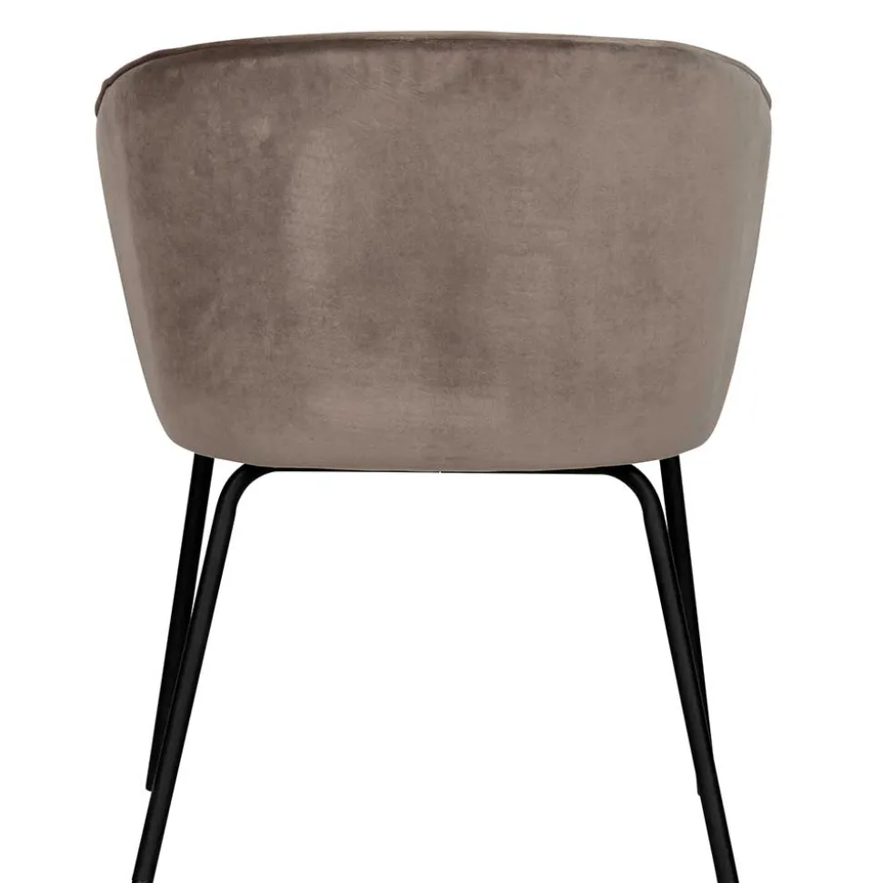 Retro Polsterstühle in Khaki Samt - Ashley (2er Set)