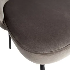 Retro Polsterstühle in Khaki Samt - Ashley (2er Set)