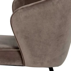 Retro Polsterstühle in Khaki Samt - Ashley (2er Set)