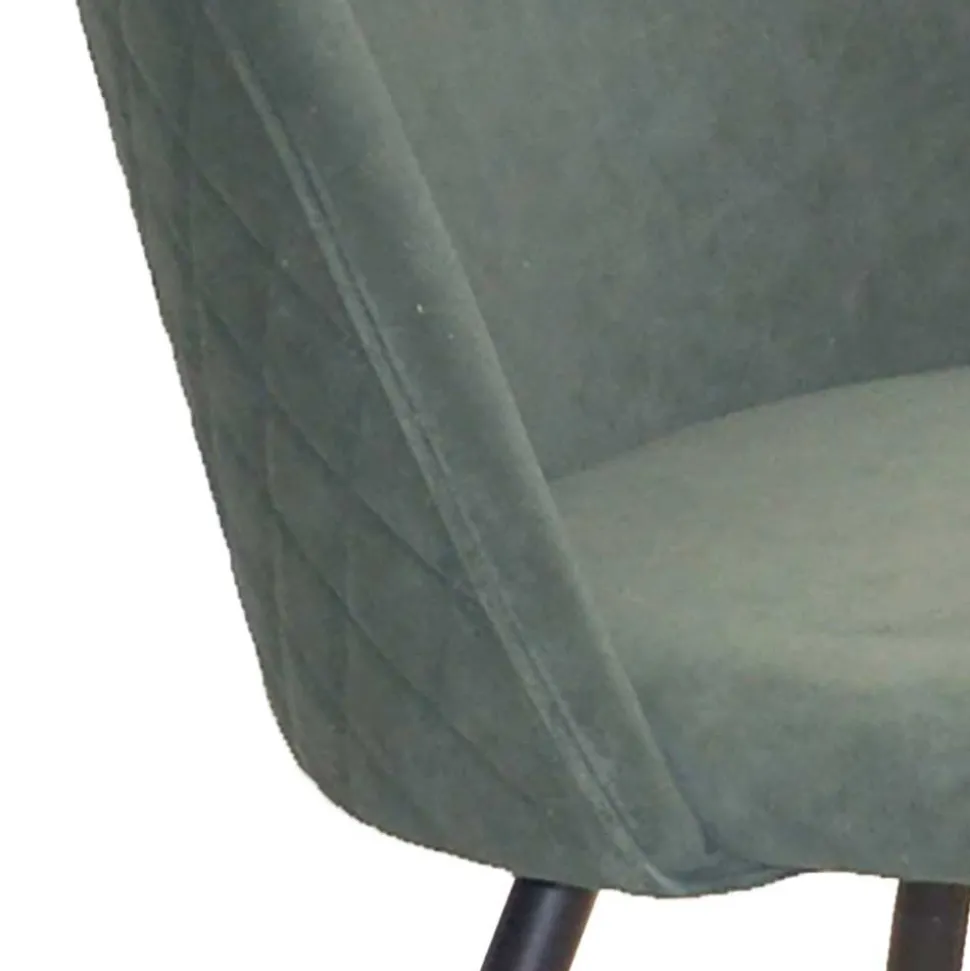 Retro Polsterstühle in Oliv Grün - Perry (4er Set)