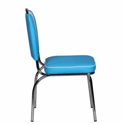 Retro Polsterstuhl Reflecta mit Kunstleder und Chrom