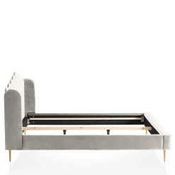 Retro Samtbett in Beige - Curomma