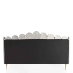 Retro Samtbett in Beige - Curomma