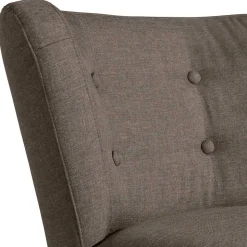 Retro Sessel in Beigegrau Stoff - Florida