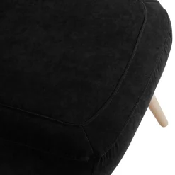 Retro Sessel in Schwarz Velours - Kerou