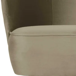 Retro Style Sessel in Khaki Samtbezug - Cuba