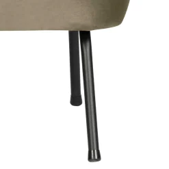 Retro Style Sessel in Khaki Samtbezug - Cuba