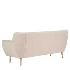 Retro Style Sofa in Beige mit Natur - Paulo