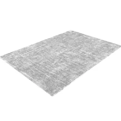 Retro Teppich in Hellgrau und Silbergrau - Methana