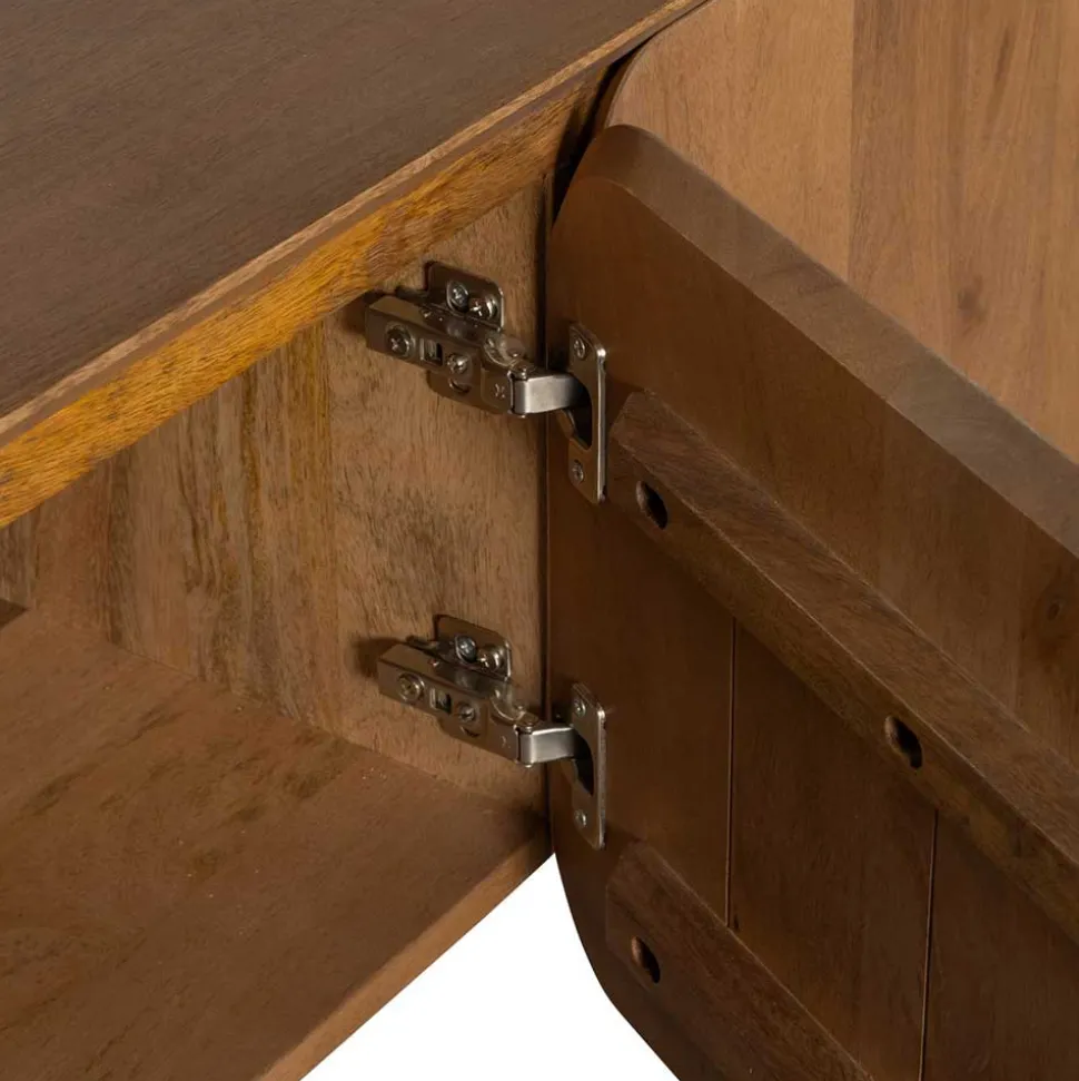 Retro TV Kommode aus Mangobaum Massivholz - Ambros