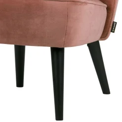 Retro Vintage Sessel in Altrosa Samt - Ventura