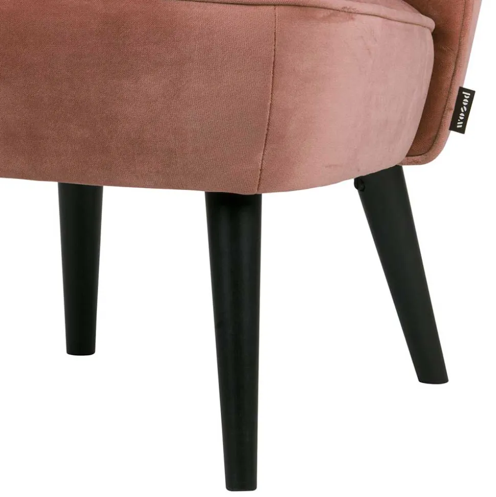 Retro Vintage Sessel in Altrosa Samt - Ventura