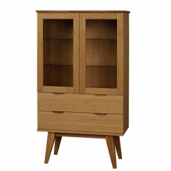 Retro Vitrine in Eichefarben - Number