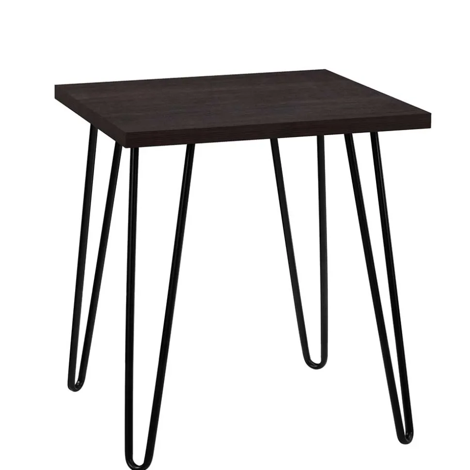 Retrodesign Beistelltisch in Eiche Optik Dunkelbraun - Braving