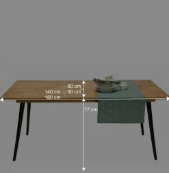 Retro-Esstisch aus Mangobaum Massivholz - Offia