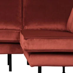 Retrosofa in L-Form in Kastanienbraun - Enzing