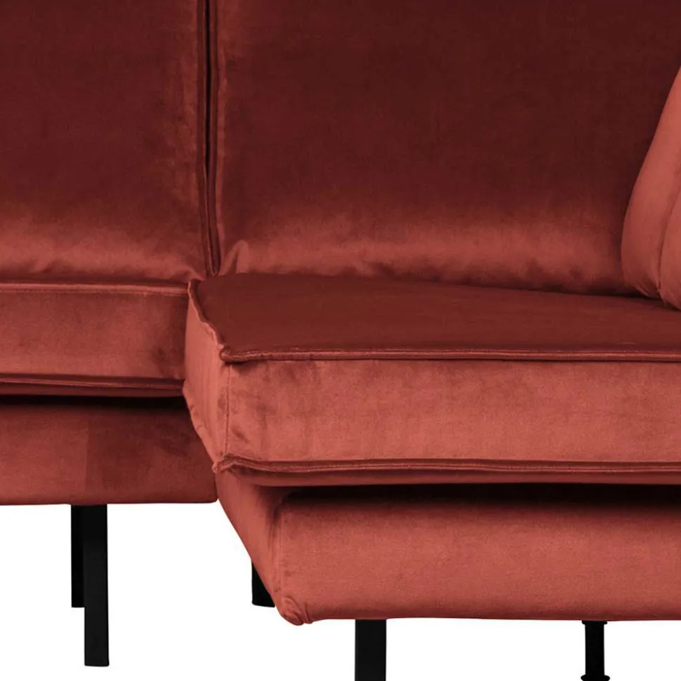 Retrosofa in L-Form in Kastanienbraun - Enzing