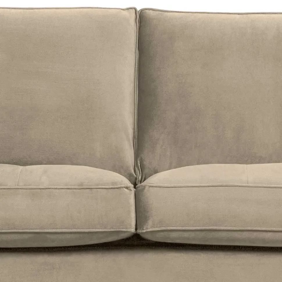 Retrosofa mit drei Sitzplätzen in Khaki - Afeiro