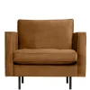 Retrostil Samtsessel in Honigfarben - Saguan I