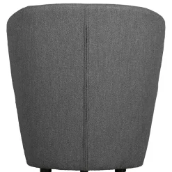 Retrostil Sessel aus Boucle-Stoff Dunkelgrau - Negro