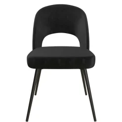 Retrostuhl in Schwarz Samt - Magan