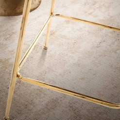 Retrostyle Barstuhl in Schwarz und Gold - Chiosma (2er Set)