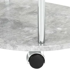 Rollbarer Beistelltisch in Beton Optik Stephanie & Chrom