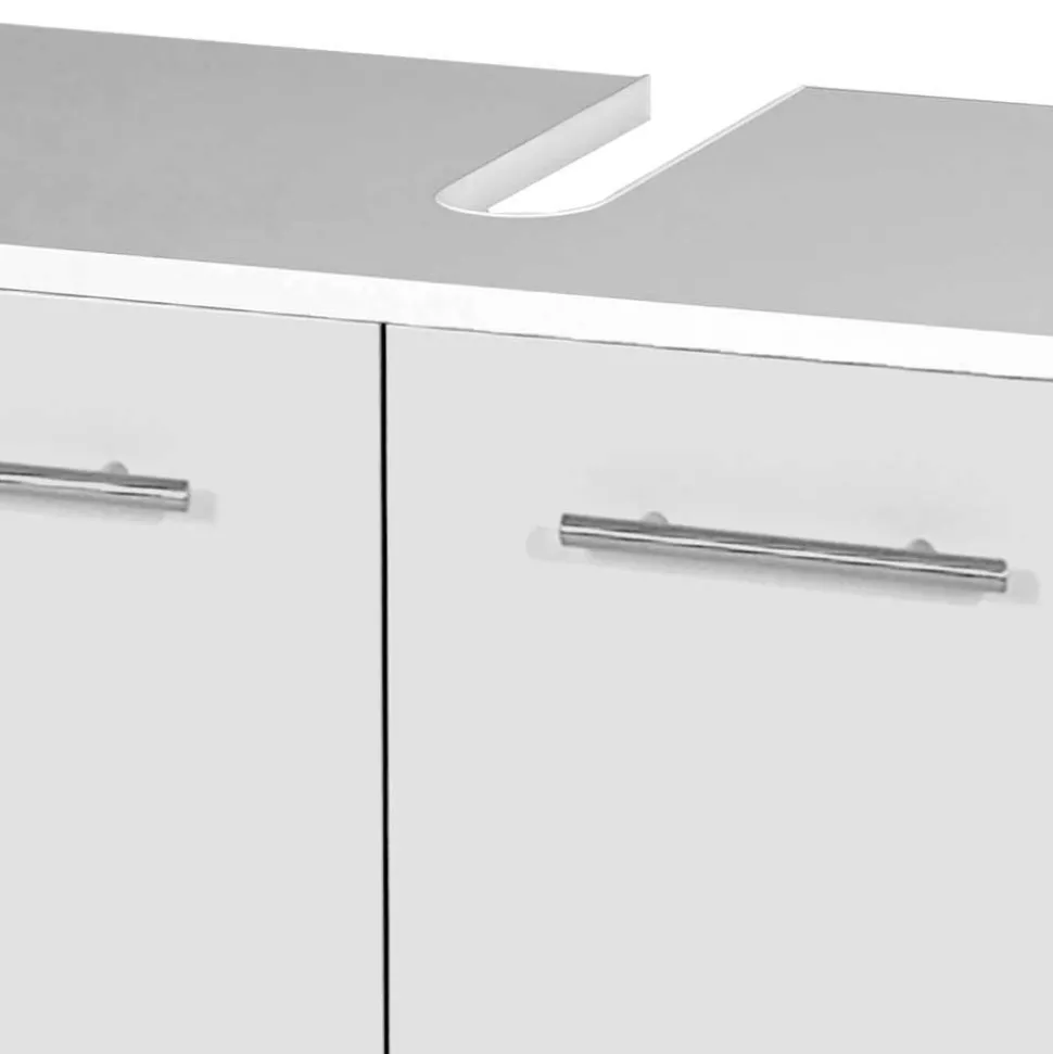 Rollbarer Waschbeckenunterschrank in Weiß - Amassa